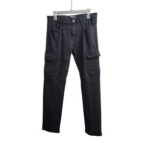 Southpole Men's Black Cargo Pants Slim Fit‎ Stretch Cotton Streetwear 34x30